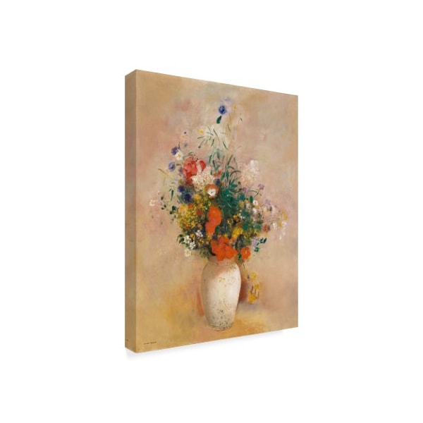 Odilon Redon 'Vase Of Flowers' Canvas Art,14x19